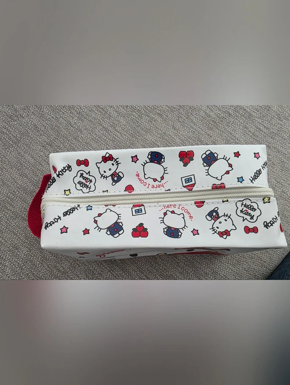 New Kitty Red & White Cosmetic Bag Or Kids Pencil Bag